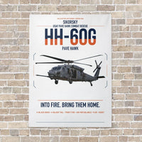 Thumbnail for Sikorsky HH-60G Pave Hawk vertical canvas print - no frame - white background