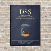 Thumbnail for Blaise Diagne International Airport DSS - Canvas Framed - Navy Blue
