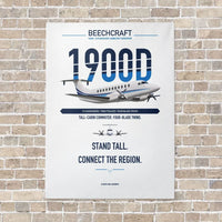 Thumbnail for Beechcraft 1900D vertical canvas print - no frame - white background