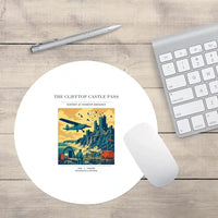 Thumbnail for VINTAGE G4447 - The Clifftop Castle Pass - Designed Mouse Pads design on white round