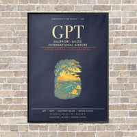 Thumbnail for GulfportBiloxi International Airport GPT - Canvas Framed - Navy Blue
