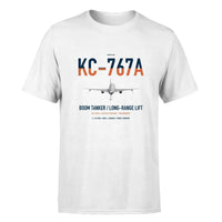Thumbnail for Boeing KC-767A design on white double-side t-shirt, single-side print