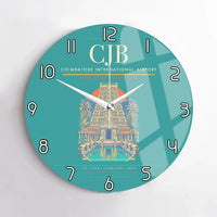 Thumbnail for Coimbatore International Airport CJB Wall-Clock No-Frame - Turquoise