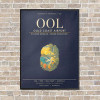 Thumbnail for Gold Coast Airport OOL - Canvas Framed - Navy Blue