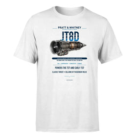 Single-Side Printing — Pratt & Whitney JT8D Engine Double-Side T-Shirt