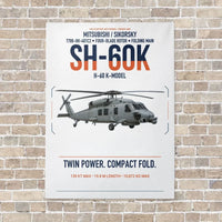 Thumbnail for Mitsubishi Sikorsky SH-60K vertical canvas print - no frame - white background