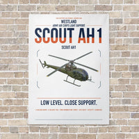 Thumbnail for Westland Scout AH1 vertical canvas print - no frame - white background