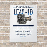 Thumbnail for CFM LEAP-1B vertical canvas print - no frame - white background