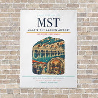 Thumbnail for Maastricht Aachen Airport MST vertical canvas print - no frame - white background
