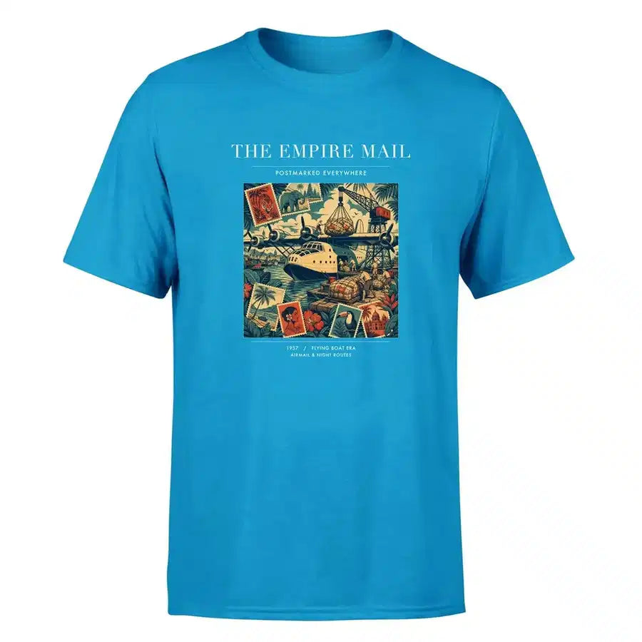 VINTAGE G4073 - The Empire Mail - Premium T-Shirt design on turquoise premium t shirt