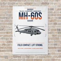 Thumbnail for Sikorsky MH-60S Seahawk vertical canvas print - no frame - white background
