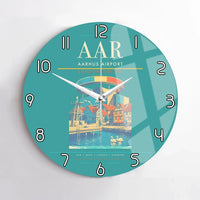 Thumbnail for Aarhus Airport AAR Wall-Clock No-Frame - Turquoise