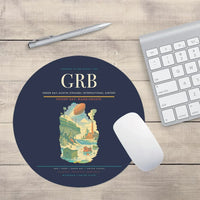 Thumbnail for Green Bay–Austin Straubel International Airport (GRB) design on navy blue round mouse pad