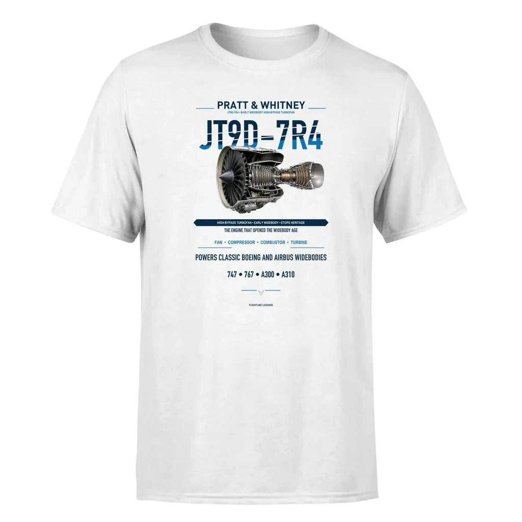JT9D-7R4 design on white single side