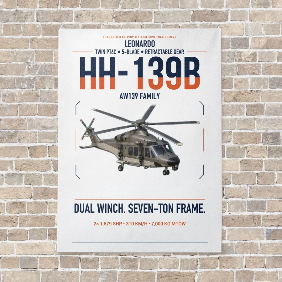 Leonardo HH-139B vertical canvas print - no frame - white background