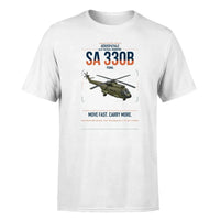 Thumbnail for Aérospatiale SA 330B Puma design on white t-shirt, single-side print