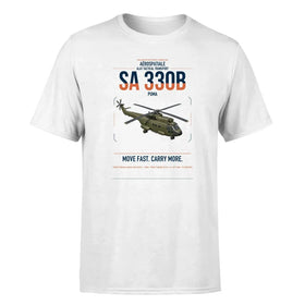 Single-Side Printing — Aérospatiale SA 330B Puma Double-Side T-Shirt