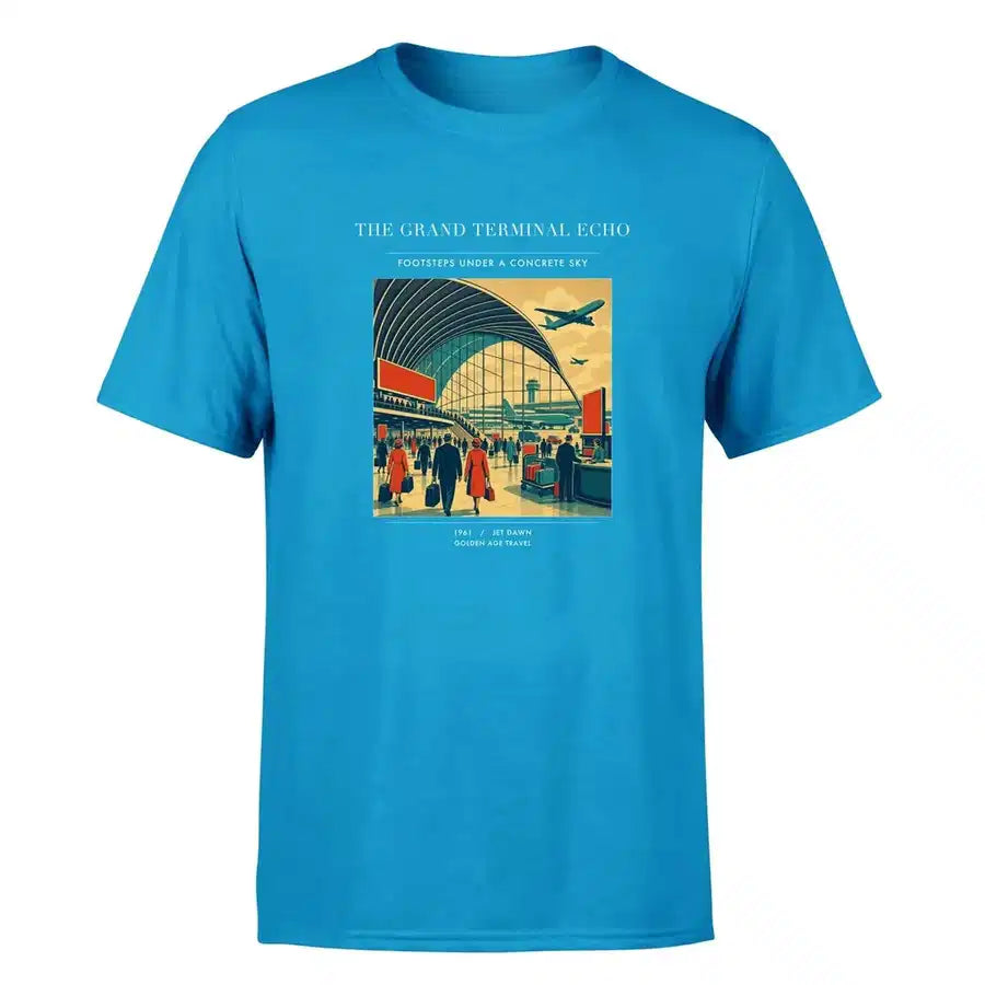 VINTAGE G4300 - The Grand Terminal Echo - Premium T-Shirt design on turquoise premium t shirt