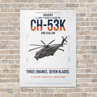 Thumbnail for Sikorsky CH-53K King Stallion vertical canvas print - no frame - white background