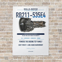 Thumbnail for RB211-535E4 vertical canvas print - no frame - white background