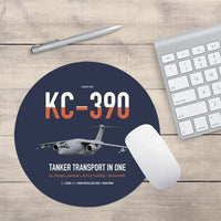 Thumbnail for Embraer KC-390 Millennium design on navy blue round mouse pad