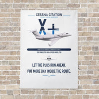 Thumbnail for Cessna Citation X+ vertical canvas print - no frame - white background