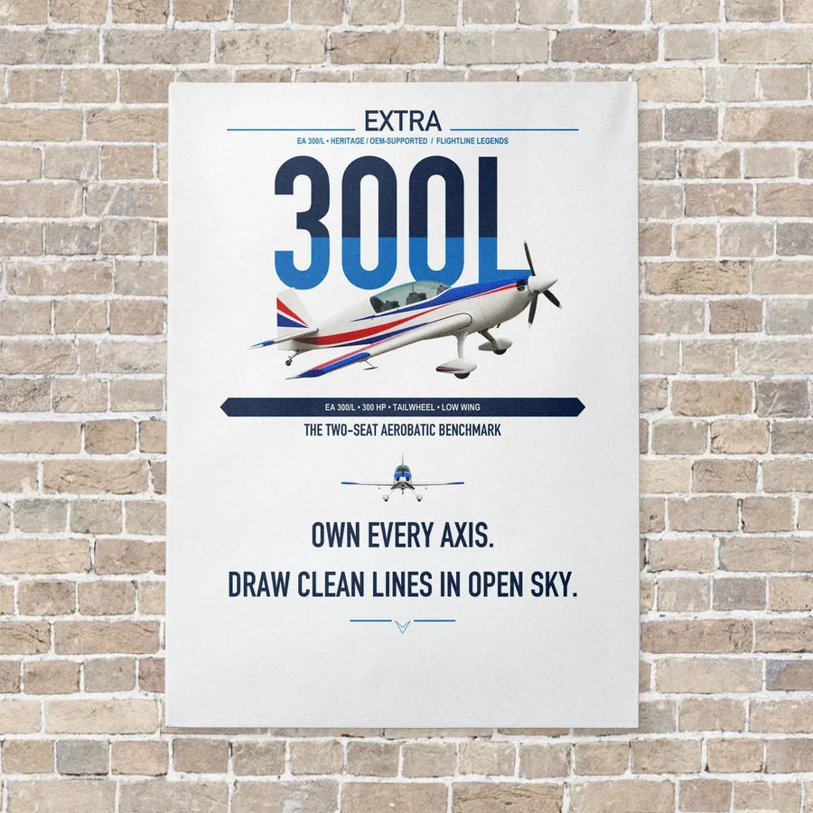 Extra 300L vertical canvas print - no frame - white background
