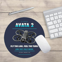 Thumbnail for DJI Avata 2 design on navy blue round mouse pad