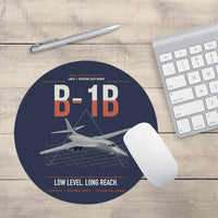 Thumbnail for B-1B Lancer design on navy blue round mouse pad