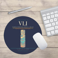 Thumbnail for Bauerfield International Airport (VLI) design on navy blue round mouse pad