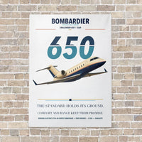 Thumbnail for Bombardier Challenger 650 vertical canvas print - no frame - white background