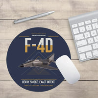 Thumbnail for F-4D Phantom II design on navy blue round mouse pad