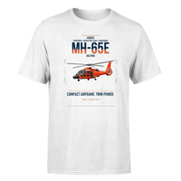Thumbnail for Airbus MH-65E Dolphin design on white t-shirt, single-side print