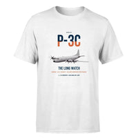Thumbnail for P-3C Orion design on white double-side t-shirt, single-side print