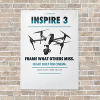 Thumbnail for DJI Inspire 3 vertical canvas print - no frame - white background