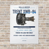 Thumbnail for TRENT XWB-84 vertical canvas print - no frame - white background