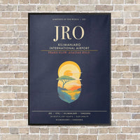 Thumbnail for Kilimanjaro International Airport JRO - Canvas Framed - Navy Blue
