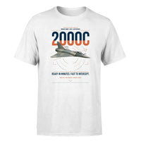 Thumbnail for Dassault Mirage 2000C RDI design on white t-shirt, single-side print