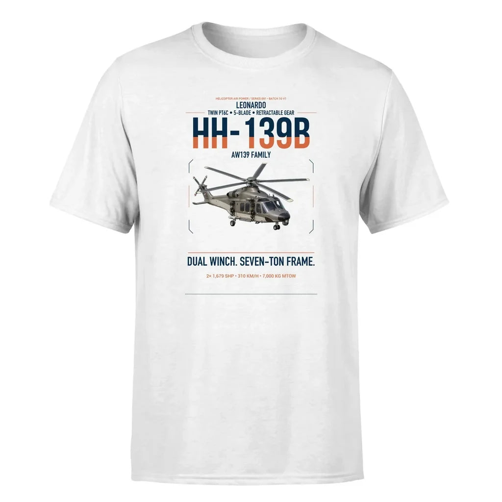 Leonardo HH-139B design on white t-shirt, single-side print