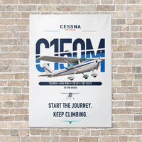 Thumbnail for Cessna 150M vertical canvas print - no frame - white background