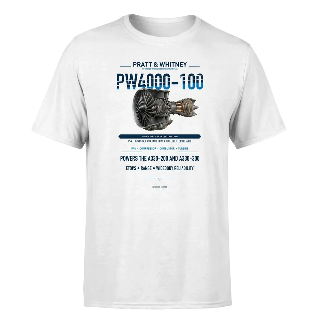 PW4000-100 design on white single side