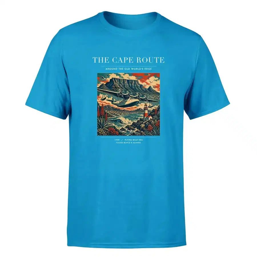 VINTAGE G4070 - The Cape Route - Premium T-Shirt design on turquoise premium t shirt