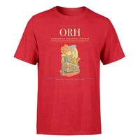 Thumbnail for Worcester Regional Airport (ORH) T-Shirt single-side front print in Red | worcester-regional-airport-orh-double-side-t-shirt