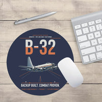 Thumbnail for B-32 Dominator design on navy blue round mouse pad
