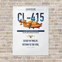Thumbnail for Canadair CL-415 vertical canvas print - no frame - white background