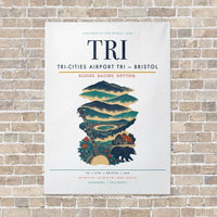 Thumbnail for Tri-Cities Airport TRI — Bristol vertical canvas print - no frame - white background
