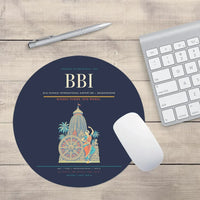 Thumbnail for Biju Patnaik International Airport (BBI) design on navy blue round mouse pad