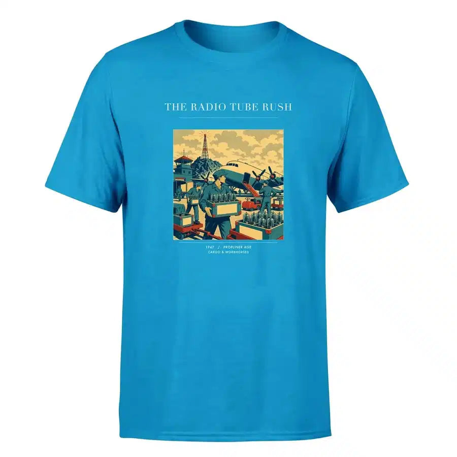 VINTAGE G4414 - The Radio Tube Rush - Premium T-Shirt design on turquoise premium t shirt