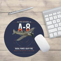 Thumbnail for Focke-Wulf Fw 190A-8 design on navy blue round mouse pad