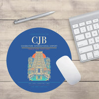 Thumbnail for Coimbatore International Airport CJB Mouse-Pad Round - Blue